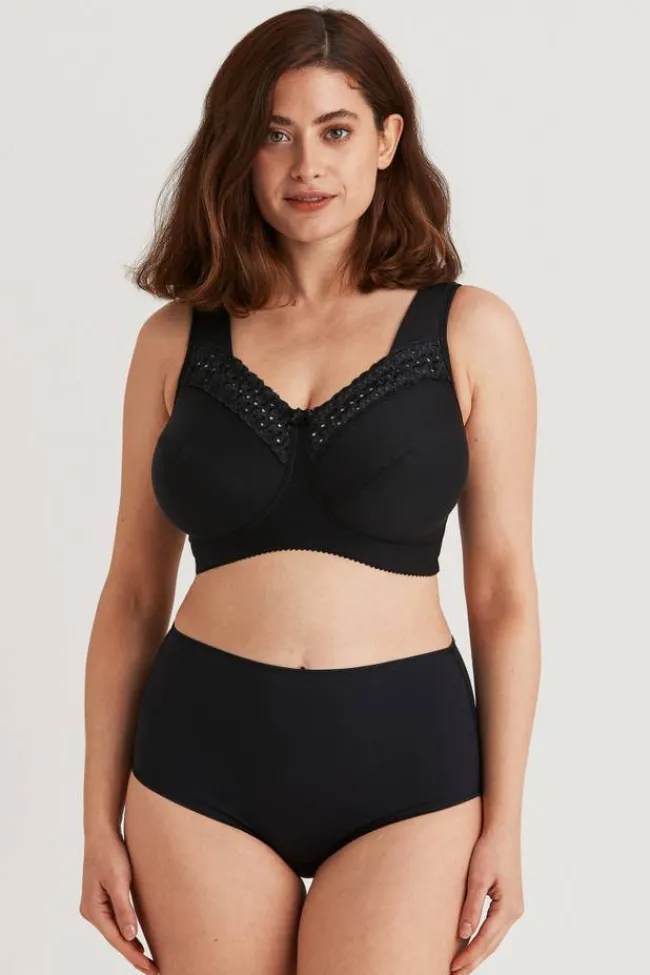 Miss Mary Bra|Non-Wired Bras|Broderie Anglaise bra Black