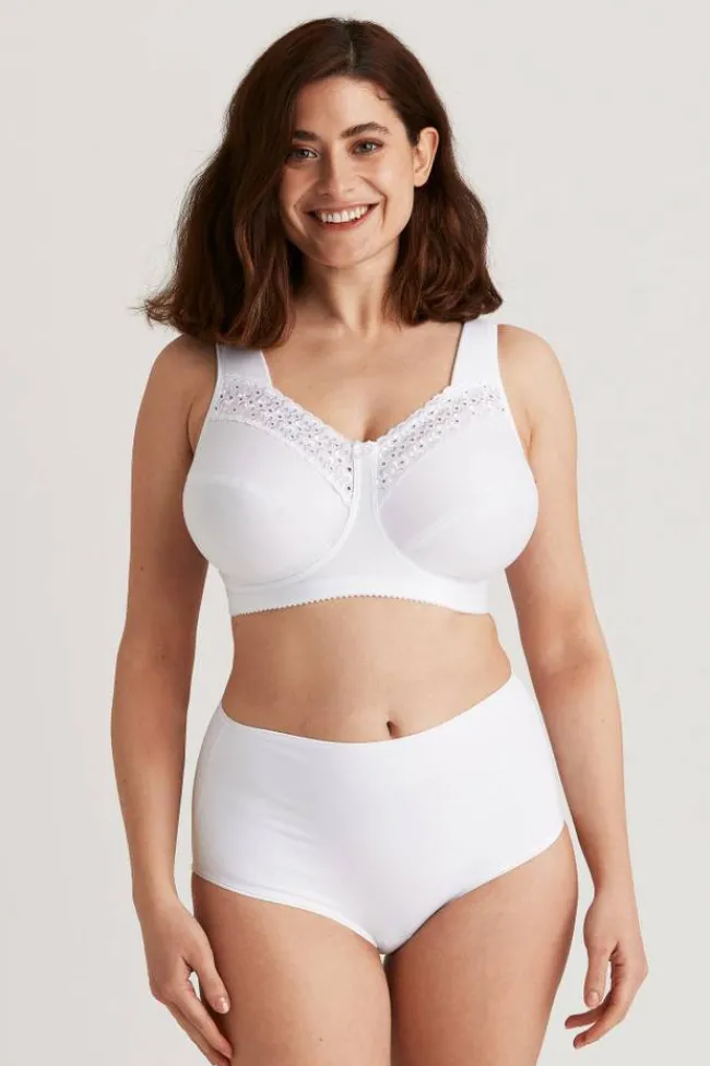 Miss Mary Bra|Non-Wired Bras|Broderie Anglaise bra White