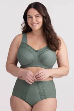 Miss Mary Bra|Non-Wired Bras|Broderie Anglaise bra Green