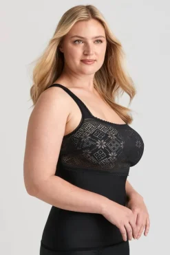 Miss Mary Tops|Cooling Underwear|Cool Sensation lace camisole Black