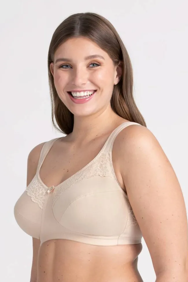 Miss Mary Bra|Non-Wired Bras|Cotton Now minimizer bra Beige