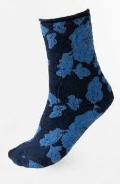 Miss Mary Socks & Stockings|Cozy fine-knit wool sock Darkblue