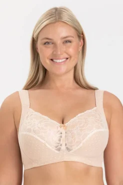 Miss Mary Bra|Non-Wired Bras|Dotty Delicious bra Beige