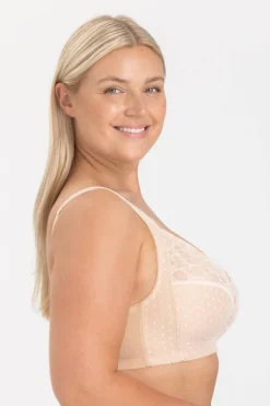 Miss Mary Bra|Non-Wired Bras|Dotty Delicious bra Beige