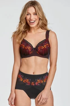 Miss Mary Bra|Underwired Bras|Floral Sun bra Red