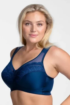 Miss Mary Bra|Non-Wired Bras|Happy Hearts bra Darkblue