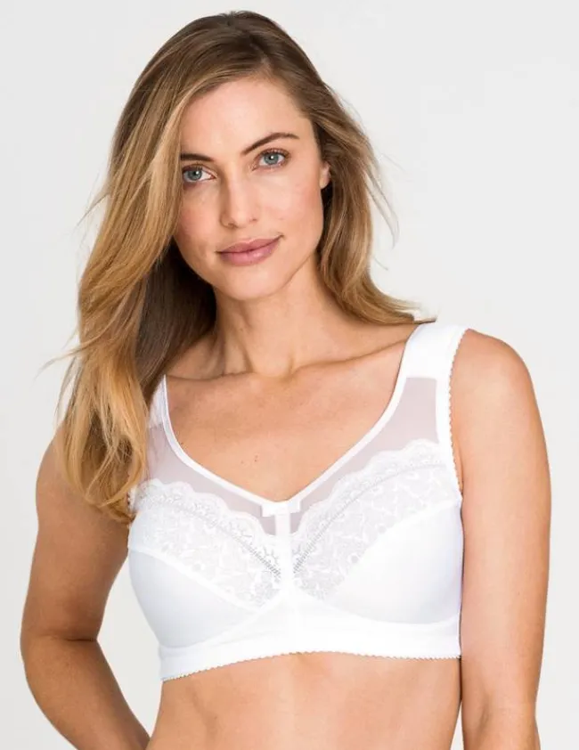 Miss Mary Bra|Non-Wired Bras|Happy Hearts bra White