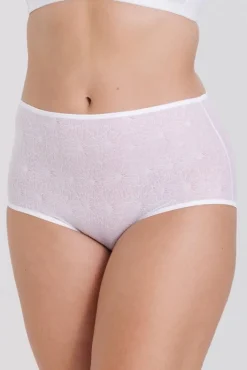 Miss Mary Panties|Invisible Lace maxi briefs White
