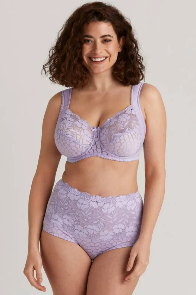 Miss Mary Bra|Underwired Bras|Jacquard & Lace bra Lavender