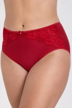 Miss Mary Panties|Jacquard & lace panty Red