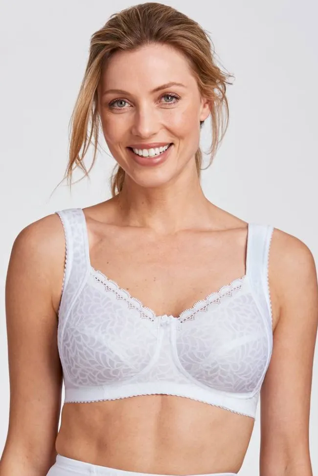Miss Mary Bra|Non-Wired Bras|Jacquard Delight bra White