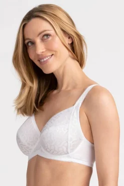 Miss Mary Bra|Underwired Bras|Jacquard Flourish bra White