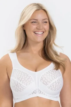 Miss Mary Bra|Non-Wired Bras|Lovely Jacquard bra White