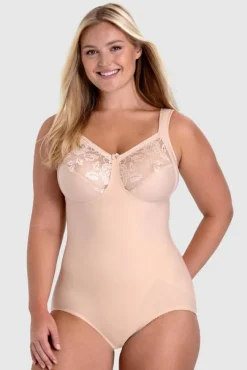 Miss Mary Bodysuits|Shapewear|Lovely Lace shaping bodysuit Beige
