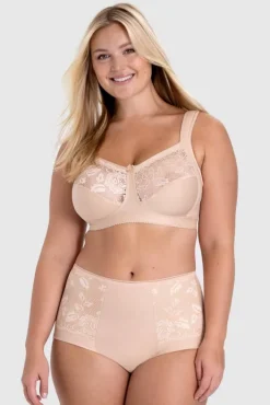 Miss Mary Non-Wired Bras|Cotton Bras|Lovely Lace Support bra Beige