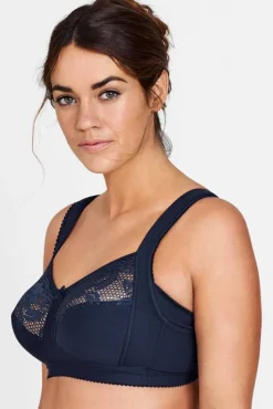Miss Mary Bra|Non-Wired Bras|Lovely Lace Support bra Darkblue