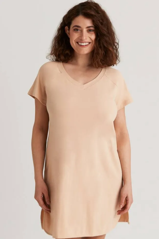 Miss Mary Nightwear|Organic Cotton nightdress Beige