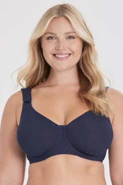 Miss Mary Bra|Underwired Bras|Organic Cotton t-shirt bra Darkblue