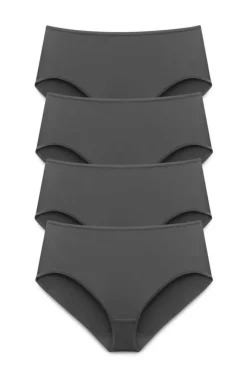 Miss Mary Panties|4-pack Maxi panty in micro feeling dark grey