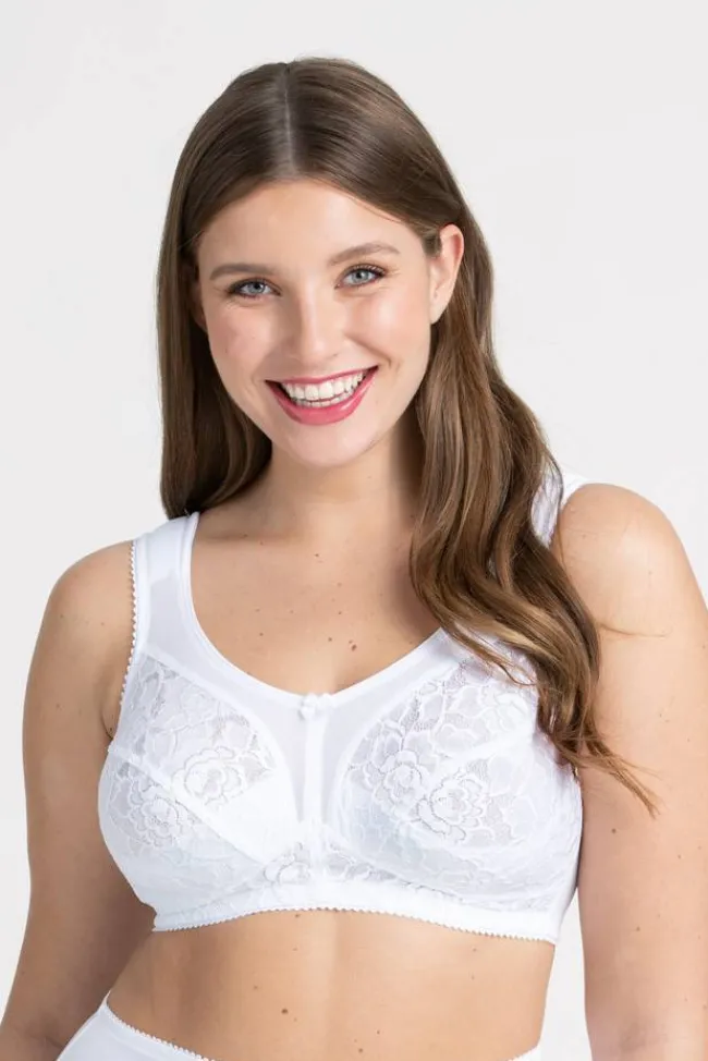 Miss Mary Bra|Non-Wired Bras|Queen bra White