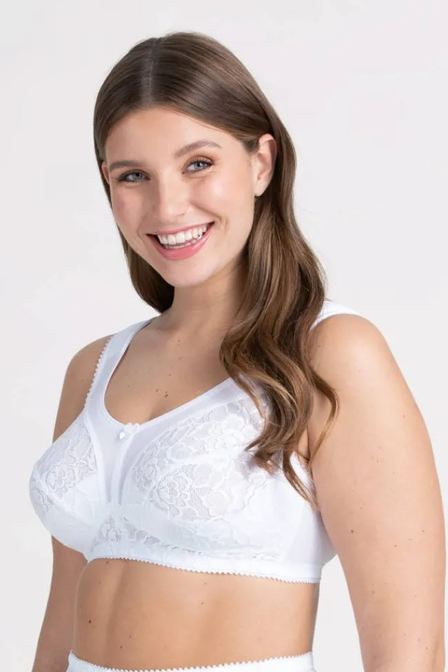 Miss Mary Bra|Non-Wired Bras|Queen bra White