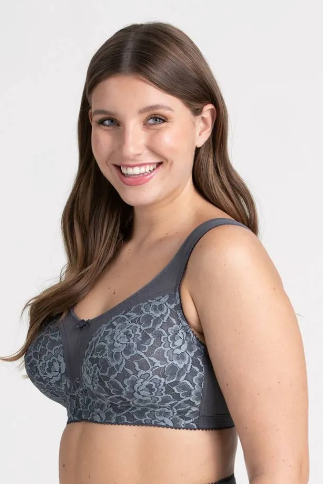 Miss Mary Bra|Non-Wired Bras|Queen bra DarkGrey