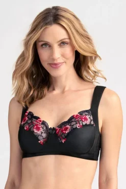 Miss Mary Bra|Non-Wired Bras|Shine bra Black