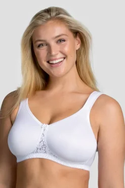 Miss Mary Bra|Non-Wired Bras|Smooth Lacy T-shirt bra White